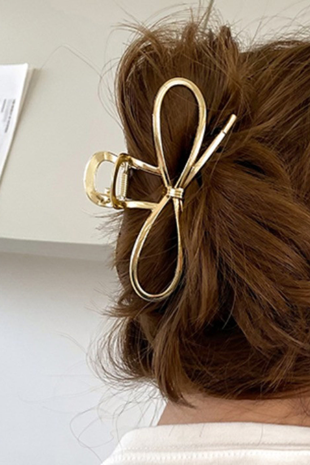 Gold Bowknot Shape Claw Clip