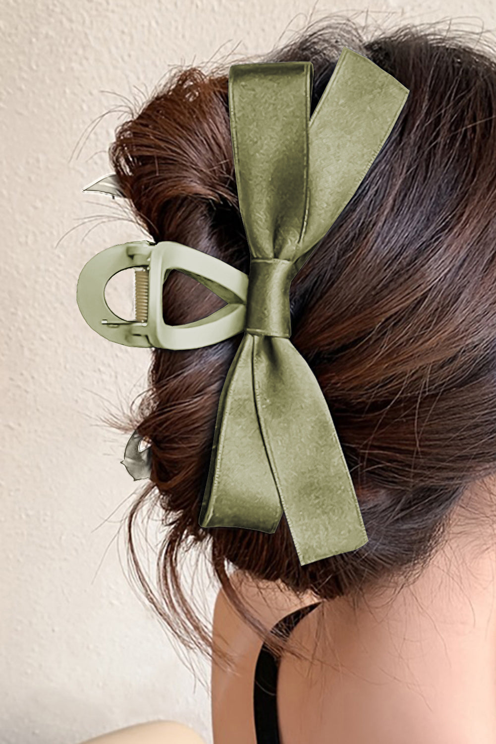 Mist Green Bow Decor Large Hair Claw Clip